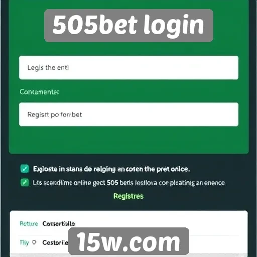 505bet login processos de registro para novos usuários