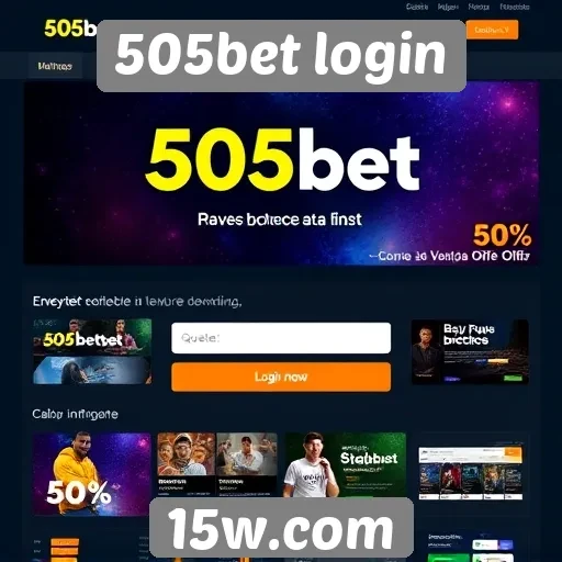 Análise da interface do site 505bet login